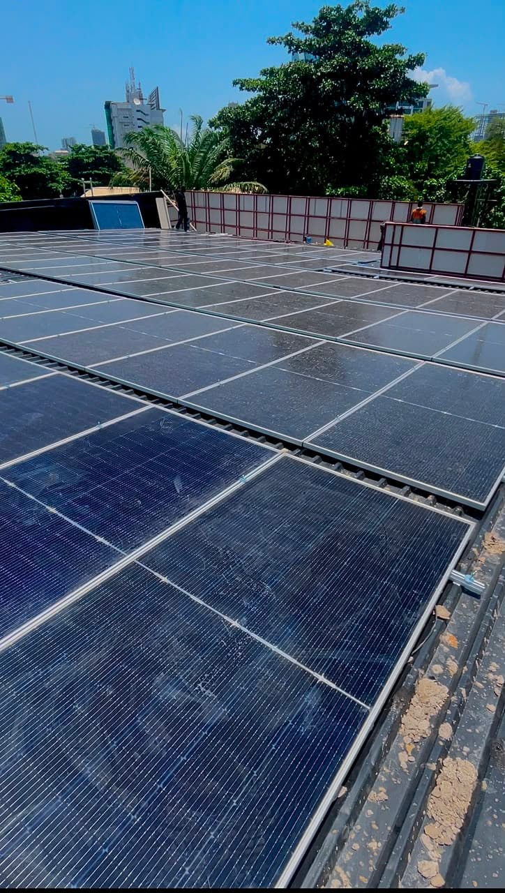 70 units of 650w solar panels installed at Ikoyi Lagos